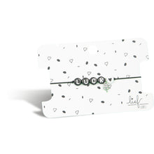 Afbeelding in Gallery-weergave laden, Armbandje Luck Zwart wit met bedeltje