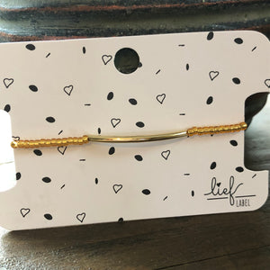 Armbandje Beads Gold Tube