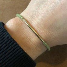 Afbeelding in Gallery-weergave laden, Armbandje Beads Green Tube goud
