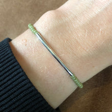 Afbeelding in Gallery-weergave laden, Armbandje Beads Green Tube zilver