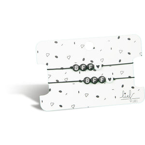 Armbandjes BFF Zwart wit 2 stuks