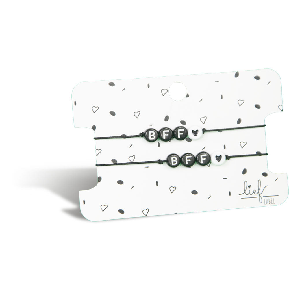 Armbandjes BFF Zwart wit 2 stuks