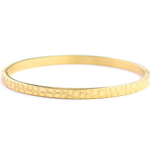 Bangle Steel armband Crocodile Goud