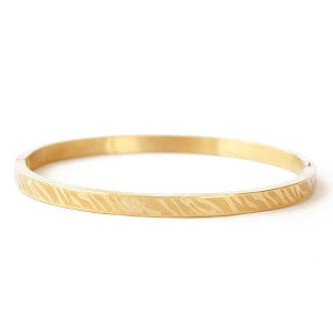 Bangle Steel armband Zebra Goud