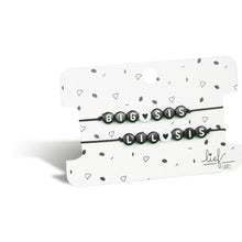 Afbeelding in Gallery-weergave laden, Armbandjes Big &amp; Lil Sis Zwart wit 2 stuks