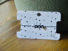 Afbeelding in Gallery-weergave laden, Armbandje Love you Zwart wit