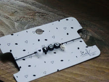 Afbeelding in Gallery-weergave laden, Armbandje Love you Zwart wit