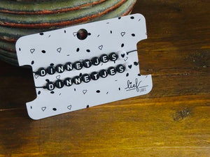 Armbandjes Dinnetjes Zwart wit 2 stuks