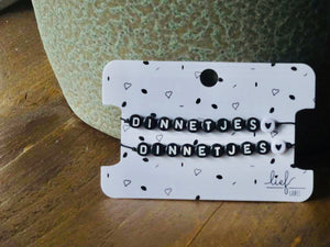 Armbandjes Dinnetjes Zwart wit 2 stuks