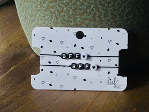 Armbandjes BFF Zwart wit 2 stuks