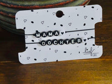 Afbeelding in Gallery-weergave laden, Armbandjes Mama &amp; Dochter Zwart wit 2 stuks