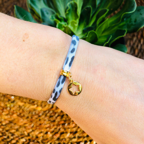 Armbandje Leopard Grey Big star goud