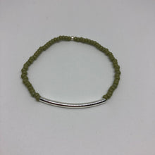 Afbeelding in Gallery-weergave laden, Armbandje Beads Green Tube zilver