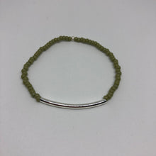 Afbeelding in Gallery-weergave laden, Armbandje Beads Green Tube zilver