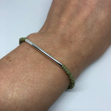 Afbeelding in Gallery-weergave laden, Armbandje Beads Green Tube zilver