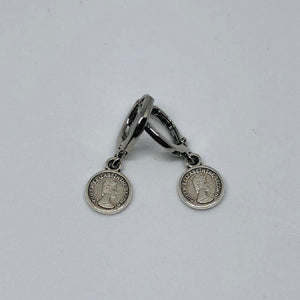 Oorbellen Lucky Coin zilver