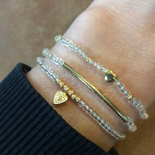 Afbeelding in Gallery-weergave laden, Armbandje Beads Transparant Heart goud