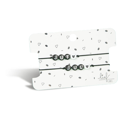 Armbandjes Jut & Jul Zwart wit 2 stuks