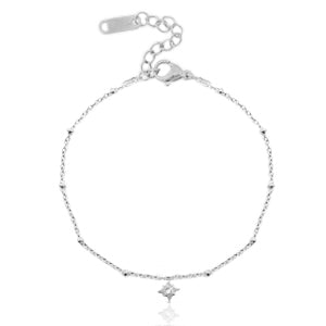 Schakelarmbandje Lucky star Zilver