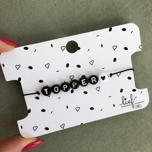 Armbandje Topper Zwart wit