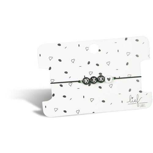 Armbandje XXX Zwart wit